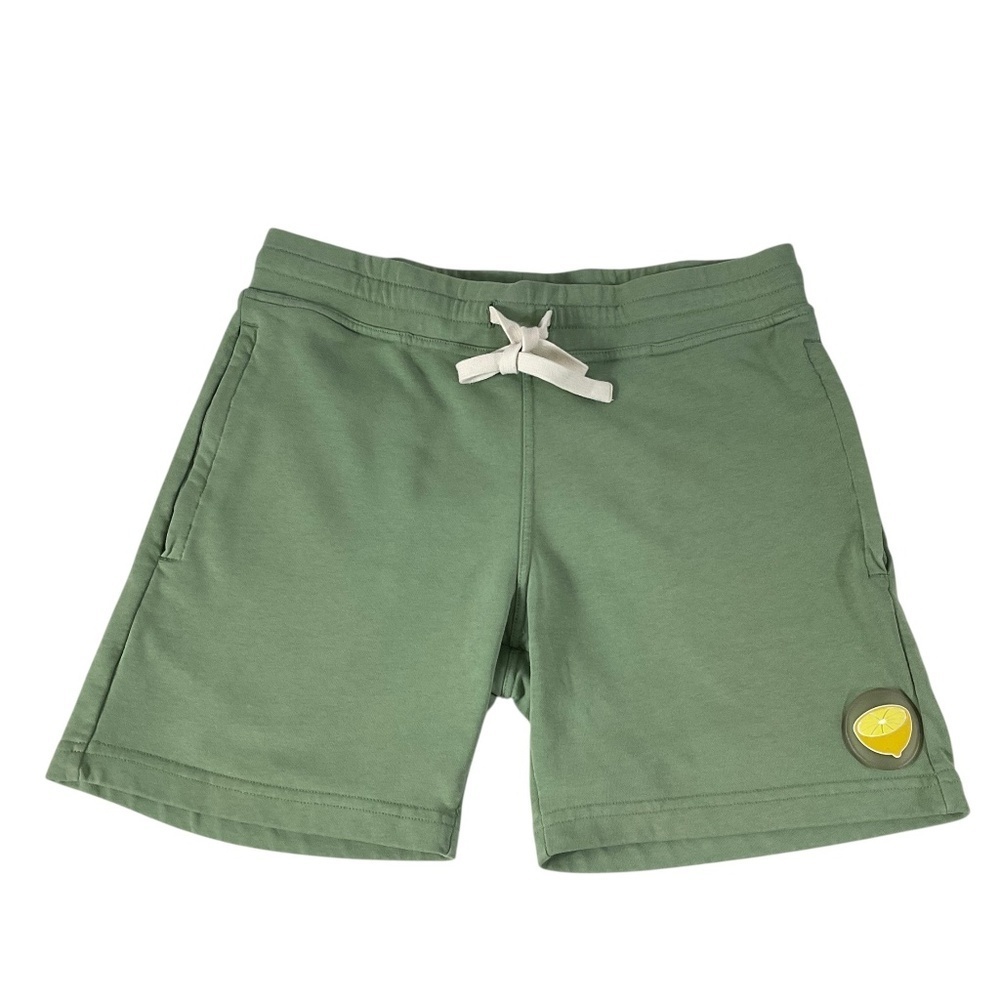 Eubi Men’s Lounge Shorts Green Size Small Lemon Patch 100% Cotton